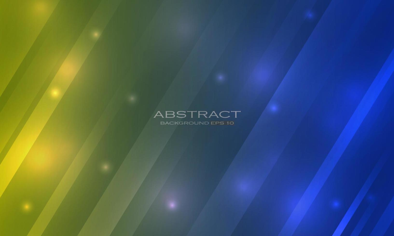 abstract blauw geel achtergrond met glimmend en licht deeltjes vector