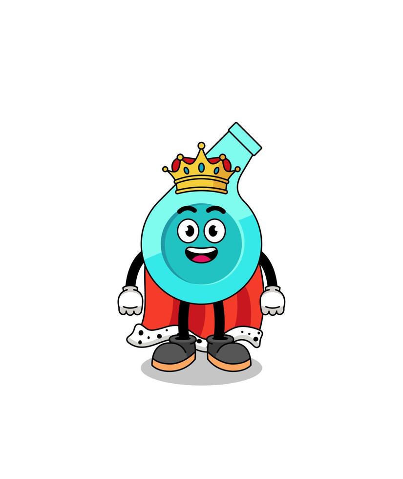 mascotte illustratie van fluiten koning vector