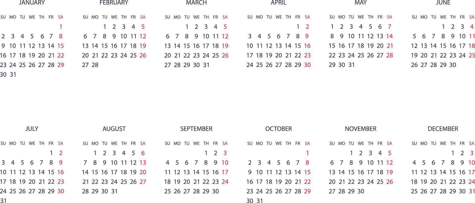 kalender rooster 2023 vector