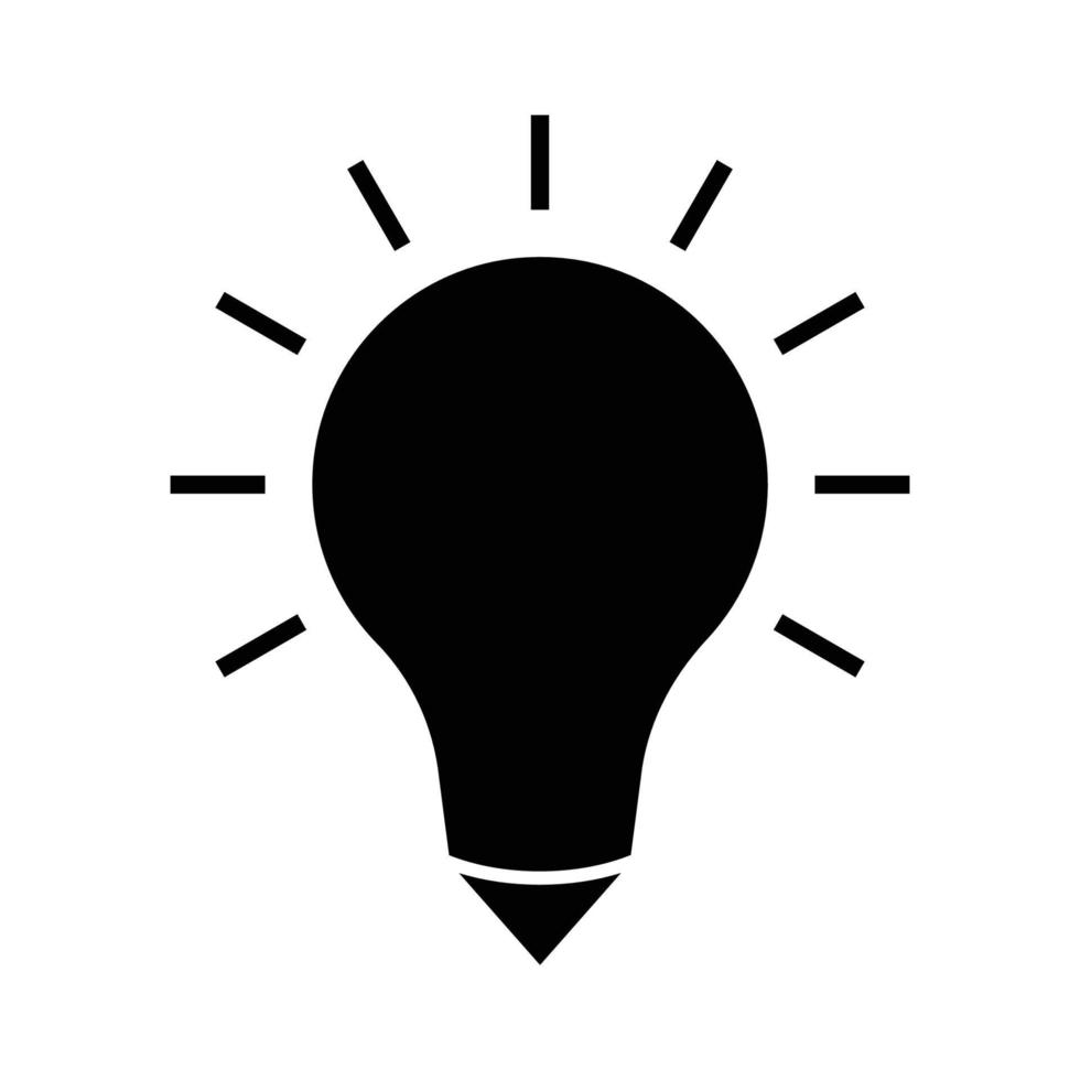 aan het leren idee silhouet icoon illustratie. bevat licht lamp icoon met potlood icoon. illustratie van icoon verwant naar onderwijs. gemakkelijk ontwerp bewerkbare vector