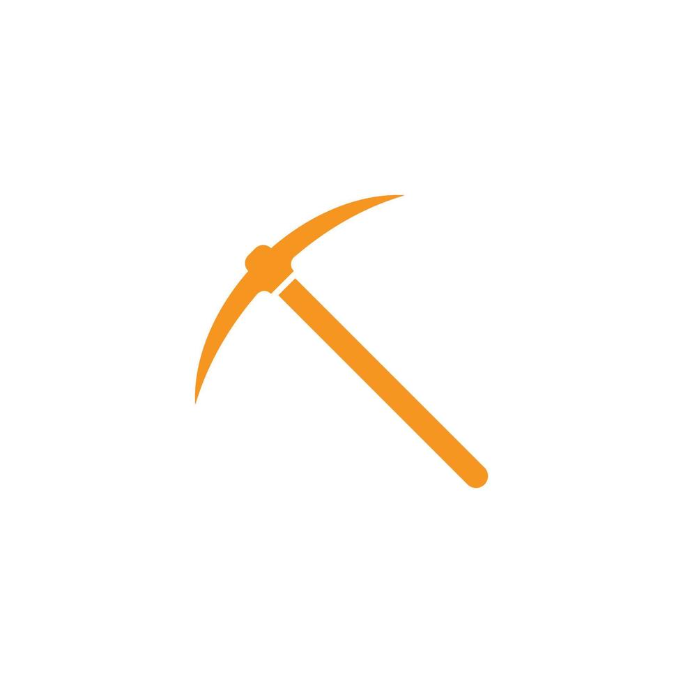 eps10 oranje vector kylo of pikhouweel mijnbouw gereedschap solide icoon geïsoleerd Aan wit achtergrond. handheld instrument symbool in een gemakkelijk vlak modieus modern stijl voor uw website ontwerp, logo, en mobiel app
