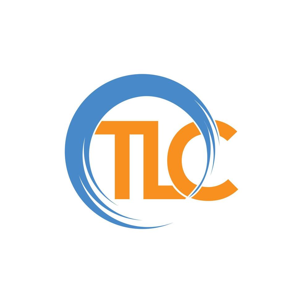 brief tlc circulaire bedrijf logo vector