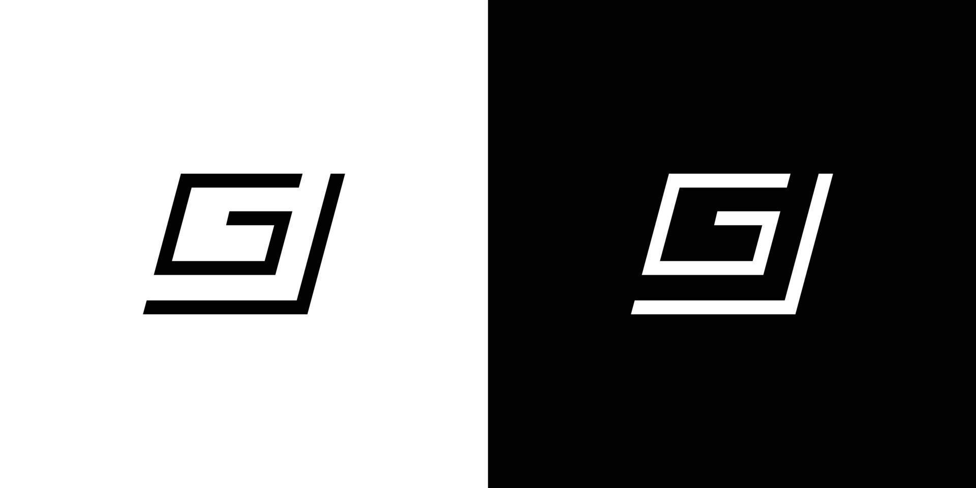uniek en modern gj logo ontwerp vector