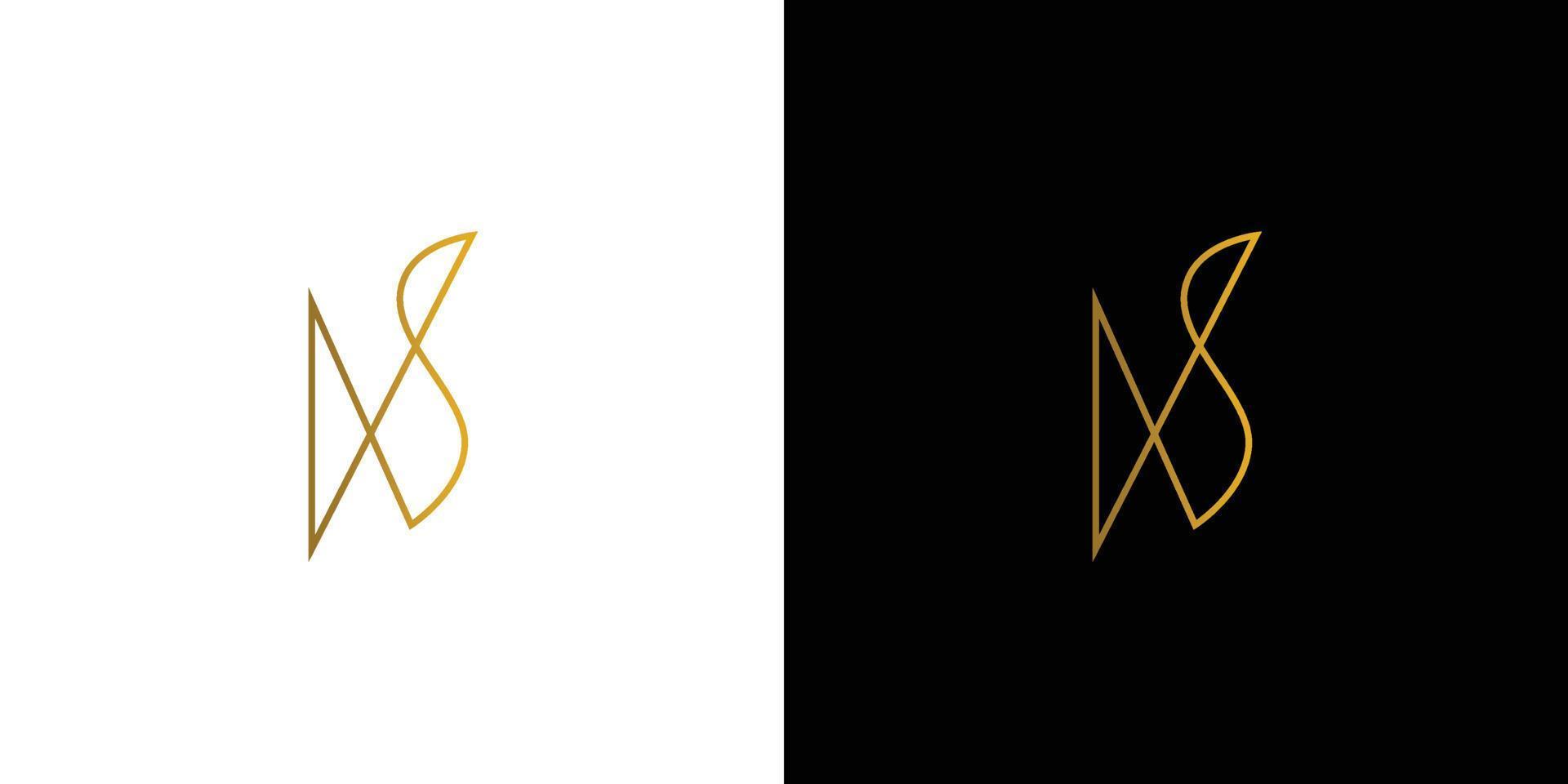 modern en uniek net zo brief initialen logo ontwerp vector