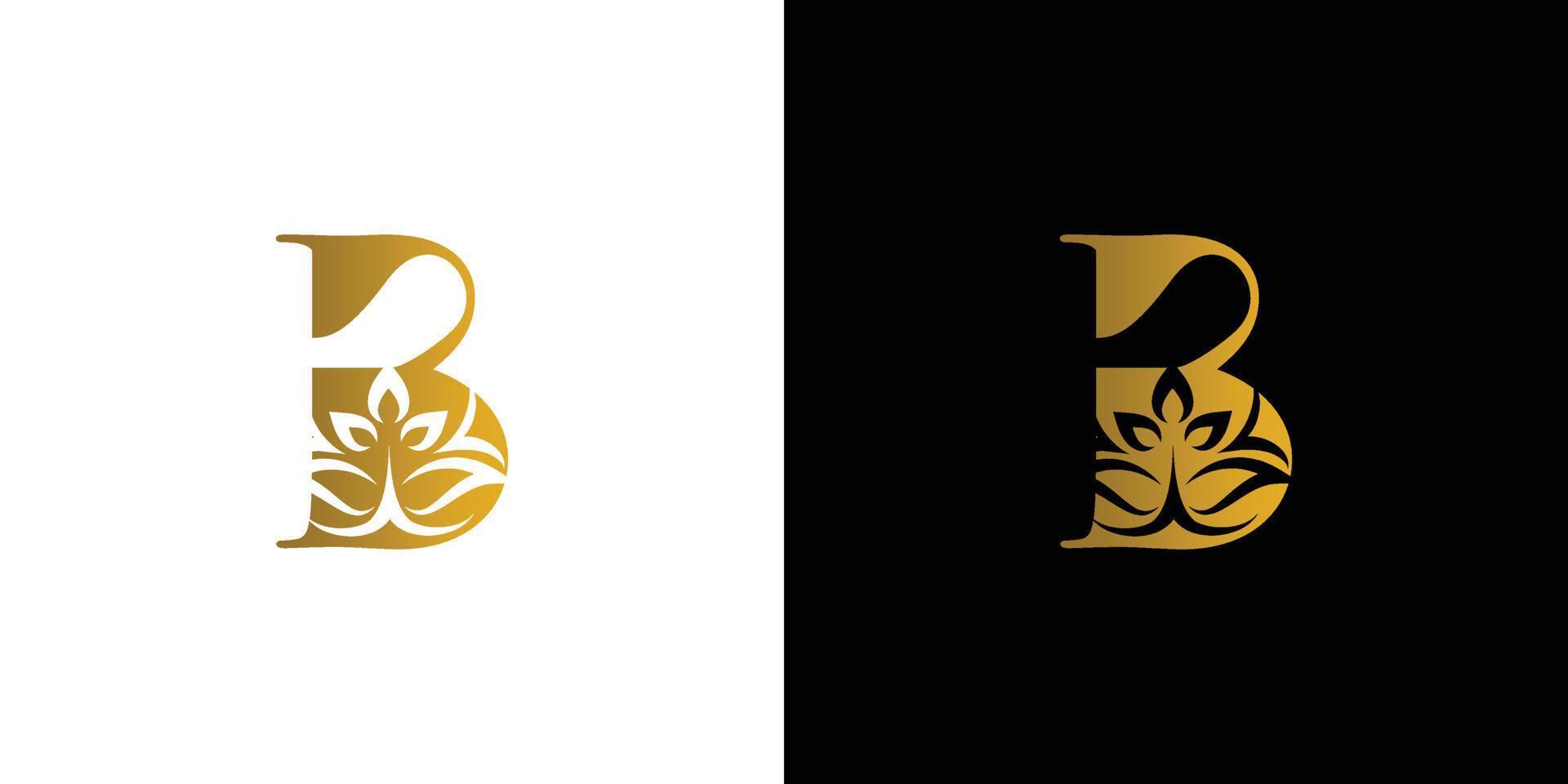 modern en elegant brief b initialen logo ornament ontwerp vector