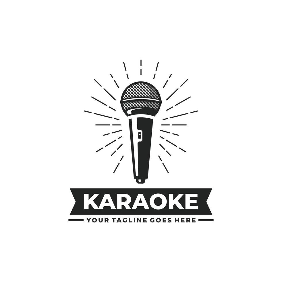 karaoke logo ontwerp vector