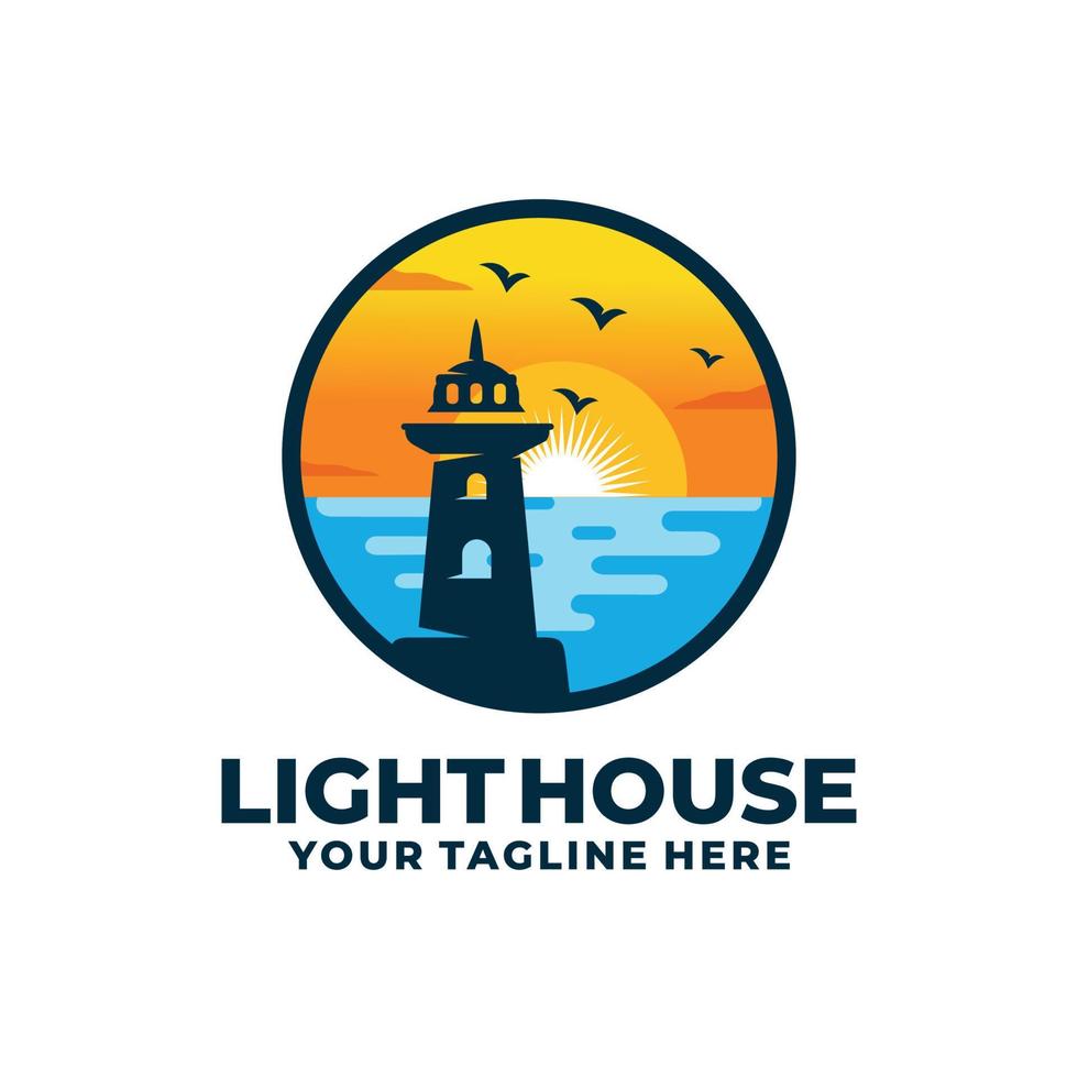 licht huis logo vector illustratie