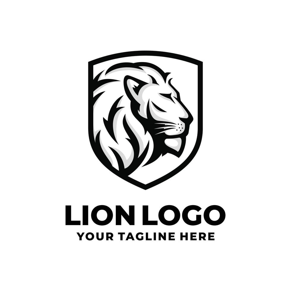 leeuw logo ontwerp vector