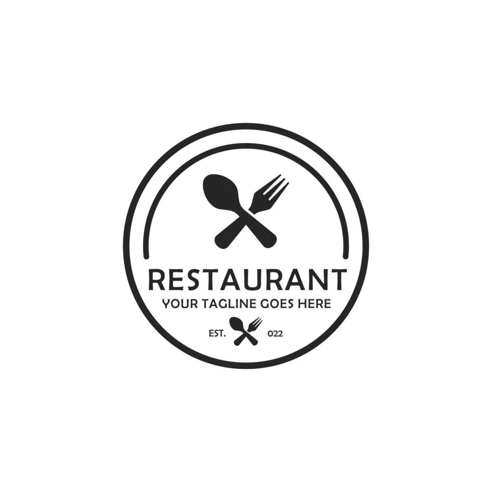 restaurant gemakkelijk vlak logo ontwerp vector