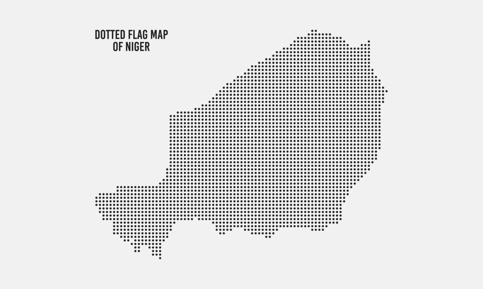 stippel Niger kaart vector illustratie