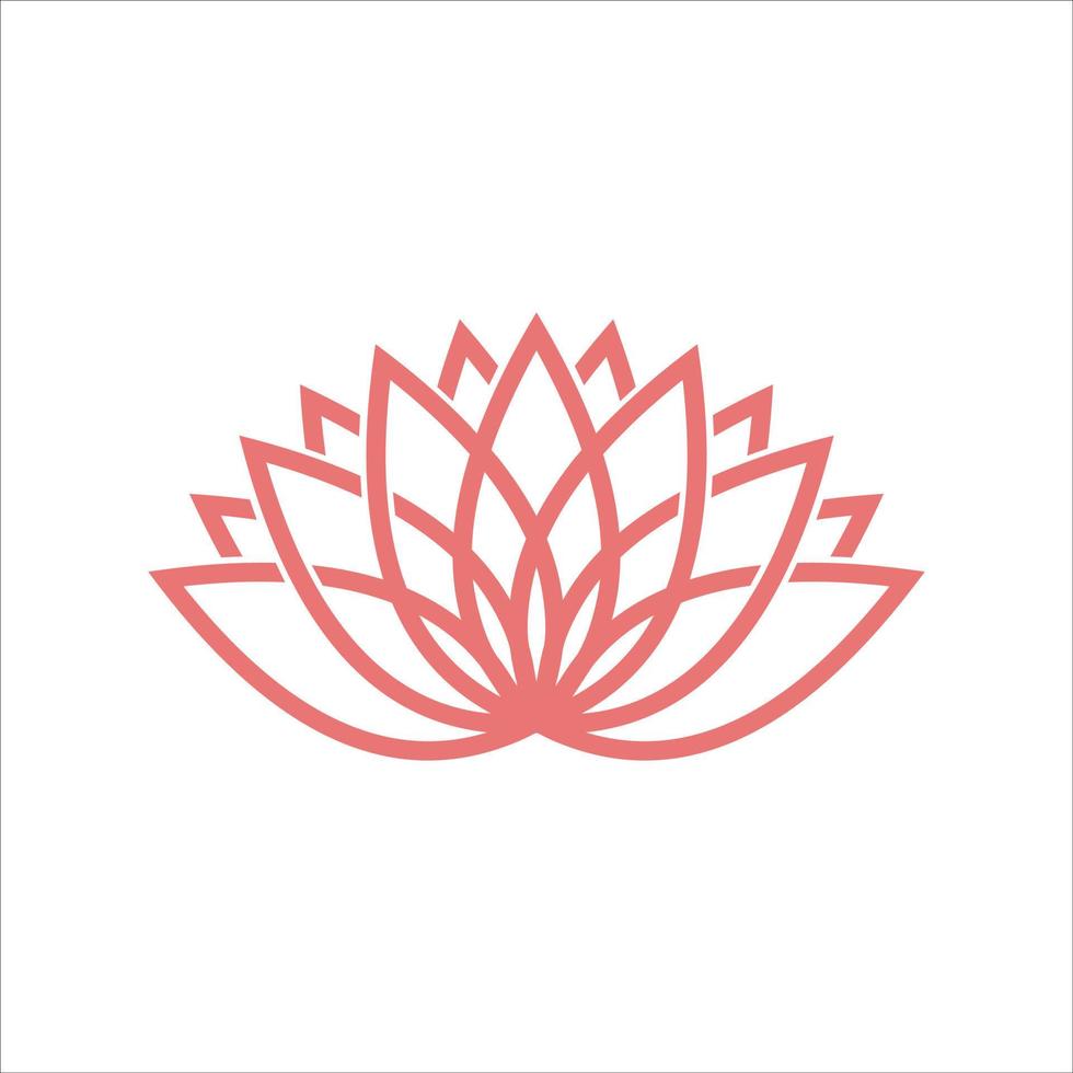 lotus bloem logo. vector ontwerp sjabloon van lotus pictogrammen schets stijl voor ecologisch, schoonheid, spa, yoga