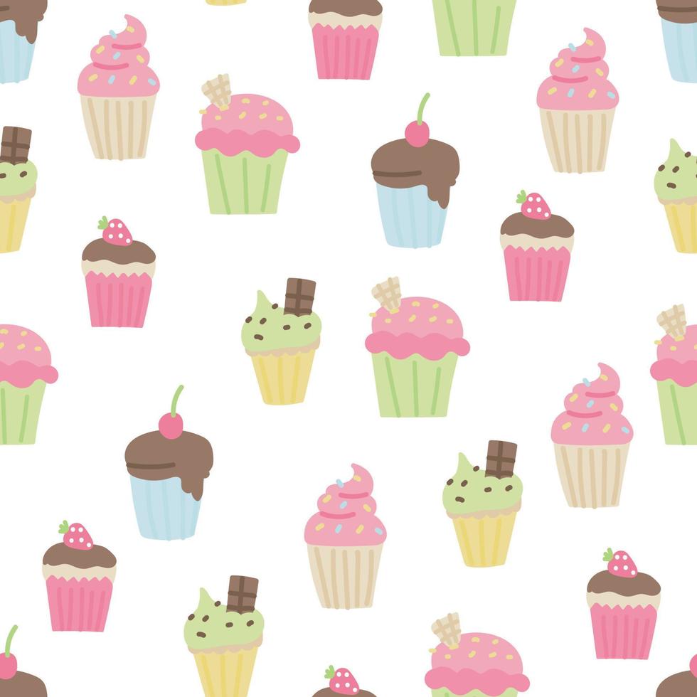 doodled zomers muffins vector