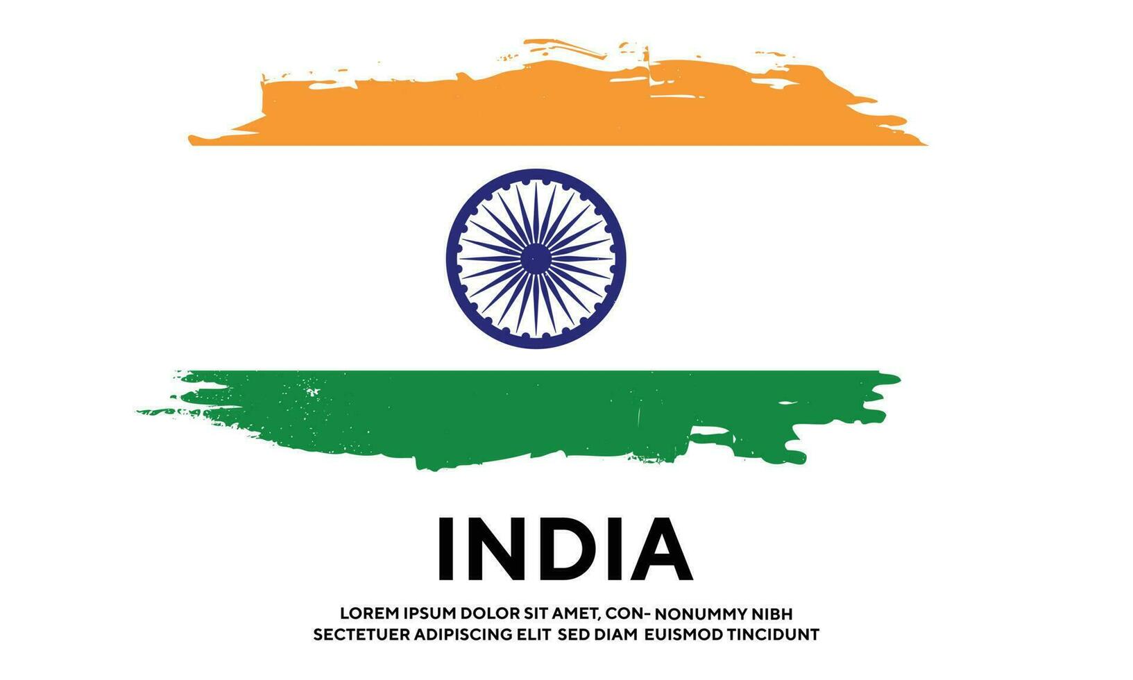 vervaagd kleurrijk grunge structuur Indië vlag ontwerp vector