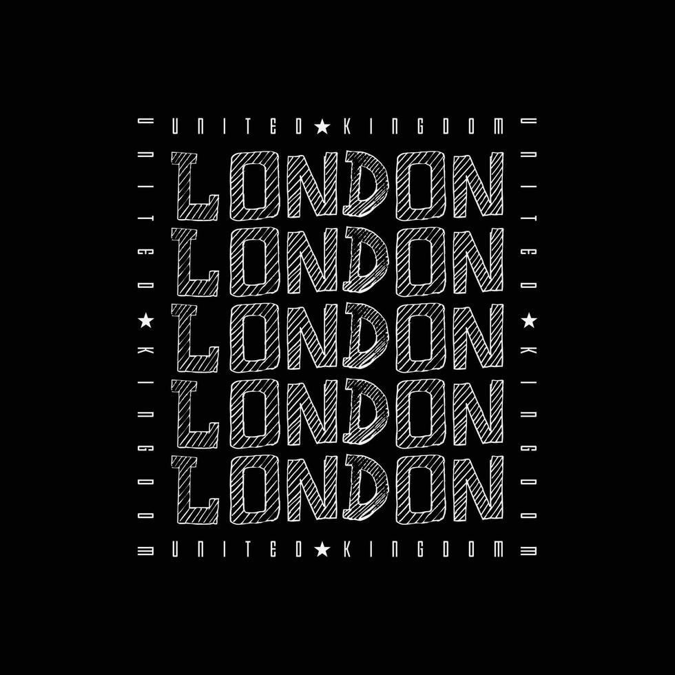 Londen t-shirt en kledingontwerp vector