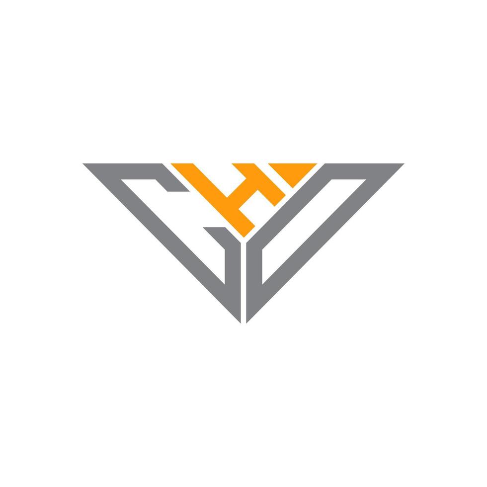 chd brief logo creatief ontwerp met vector grafisch, chd gemakkelijk en modern logo in driehoek vorm geven aan.