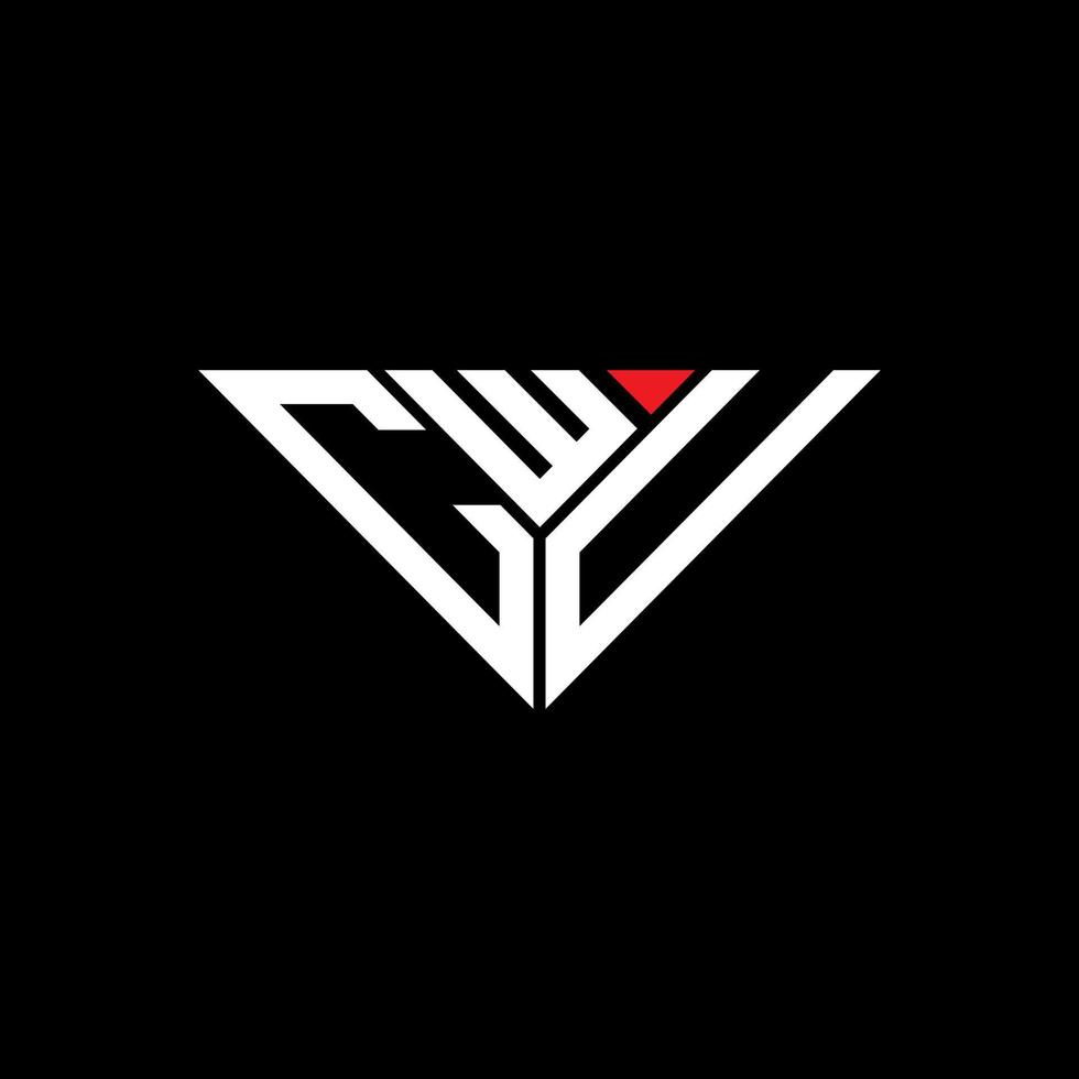cwu brief logo creatief ontwerp met vector grafisch, cwu gemakkelijk en modern logo in driehoek vorm geven aan.