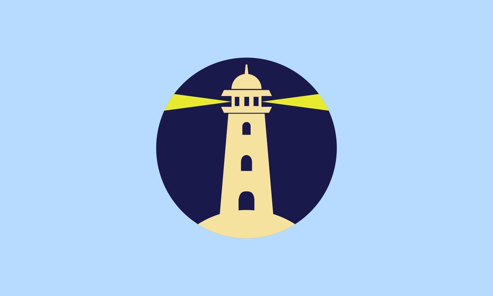 vector illustratie van vuurtoren. kan worden gebruikt voor iets verwant naar oceanisch, zee, matroos