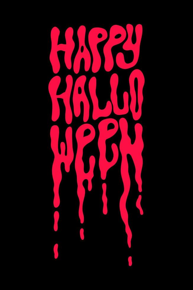 gelukkig halloween belettering met strepen en vlekken vector