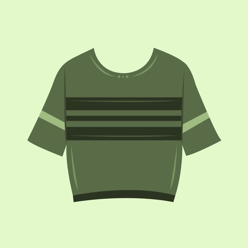 groen schattig t-shirt vector illustratie voor grafisch ontwerp en decoratief element