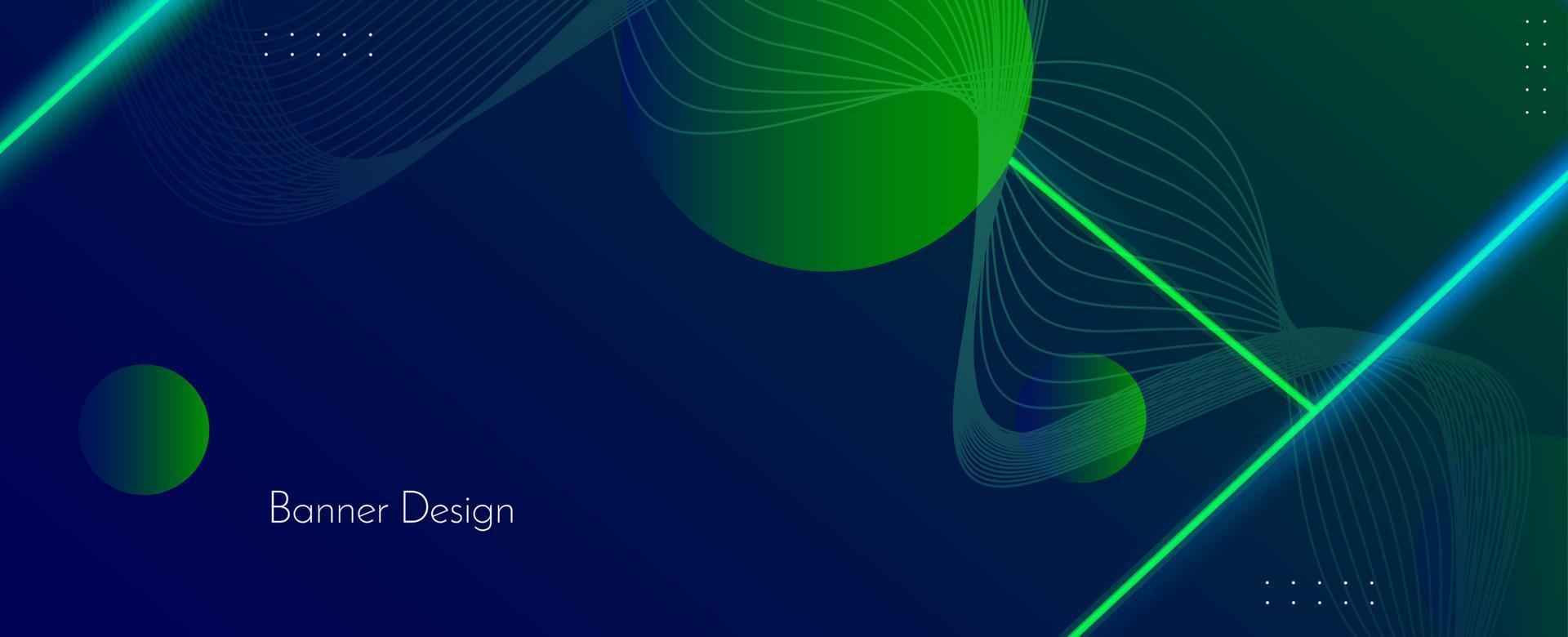 abstracte geometrische neon lijnen illustratie banner patroon achtergrond vector