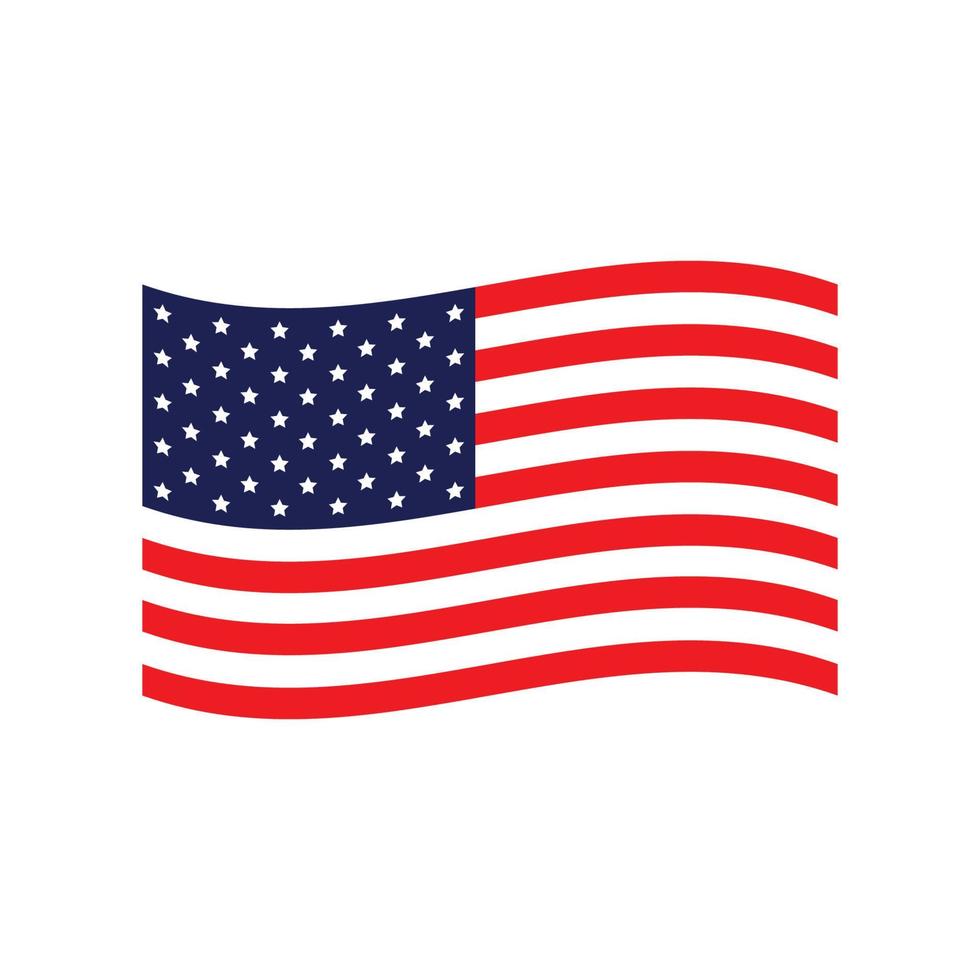 Amerikaans vlag icoon vector ontwerp sjabloon
