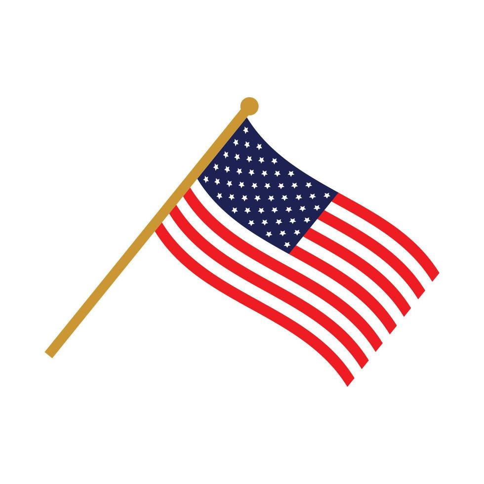Amerikaans vlag icoon vector ontwerp sjabloon