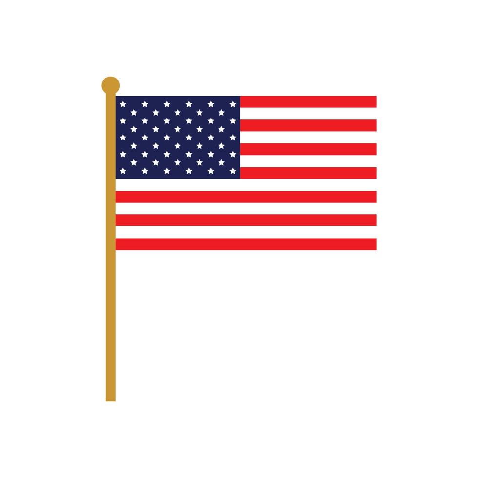 Amerikaans vlag icoon vector ontwerp sjabloon