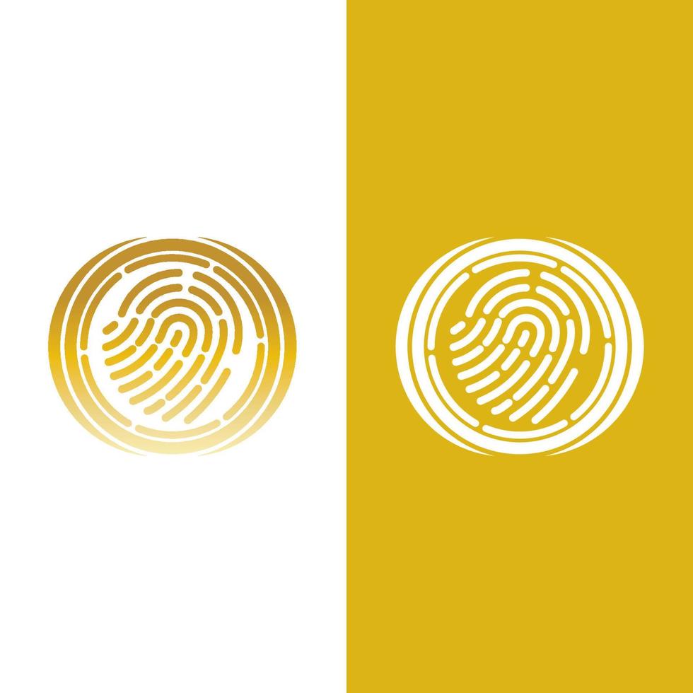 vingerafdruk logo vector illustratie icoon