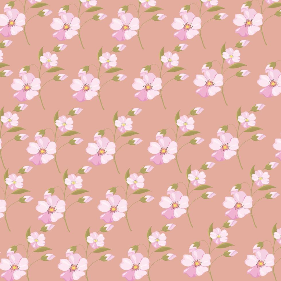 naadloos patroon bloemen achtergrond ontwerp. vector