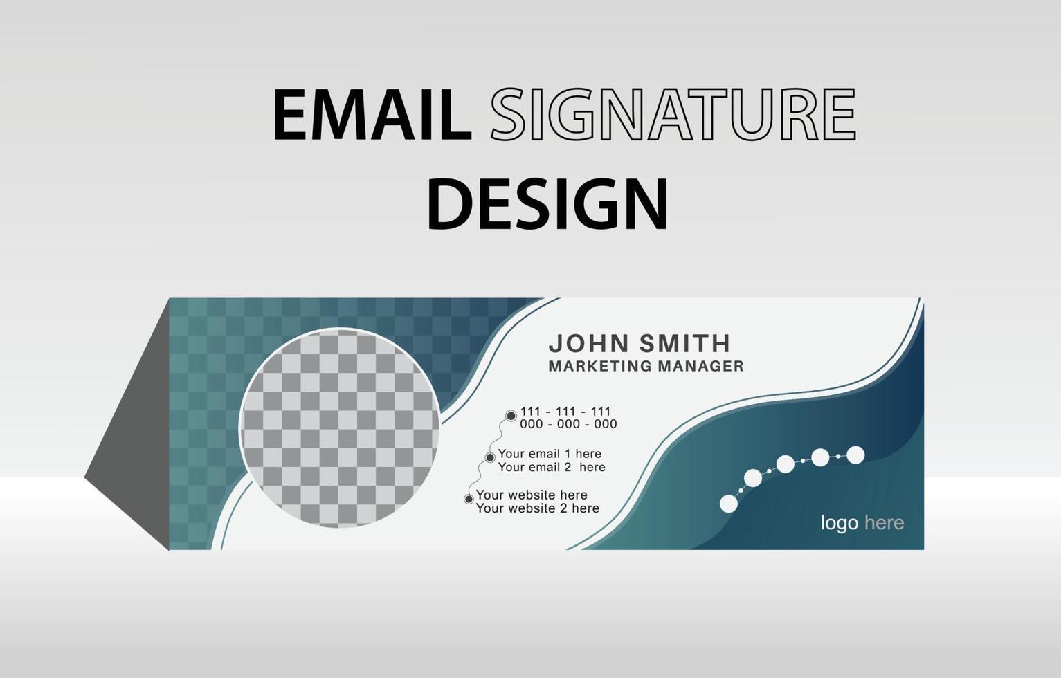 modern bedrijf e-mail handtekening en persoonlijk e-mail footer sjabloon ontwerp vector