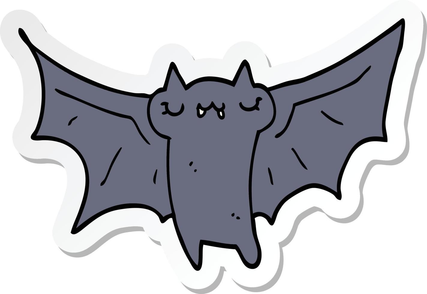 sticker van een schattig tekenfilm halloween knuppel vector