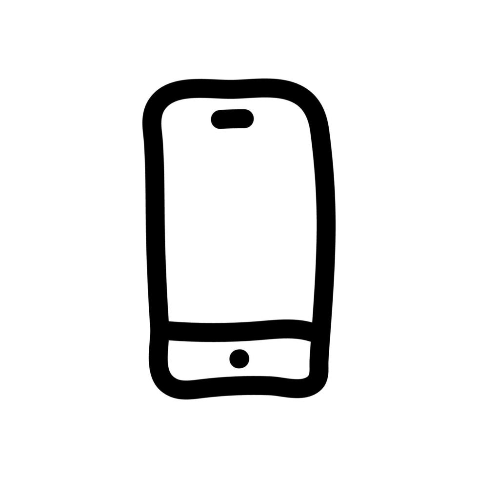 smartphone eenvoudig vectorpictogram vector