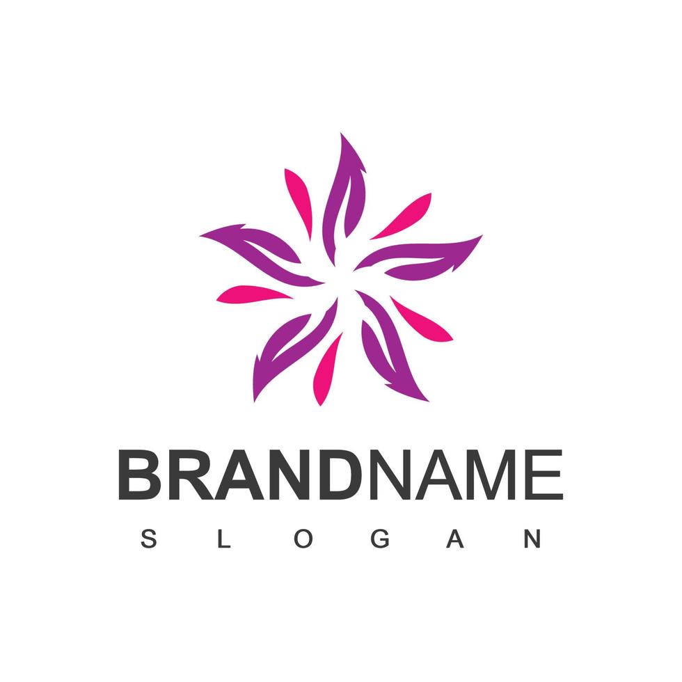 bloem logo sjabloon, schoonheidssymbool vector