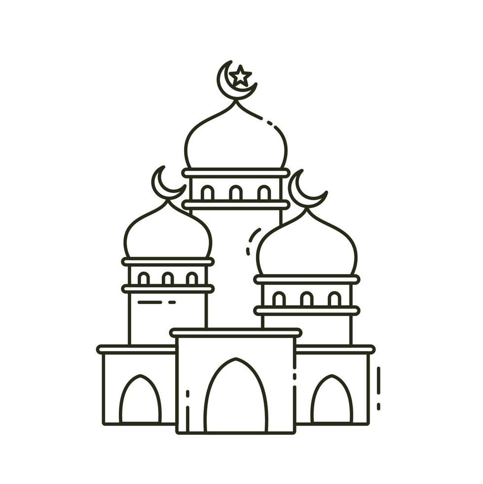 illustratie vectorafbeelding van de moskee vector