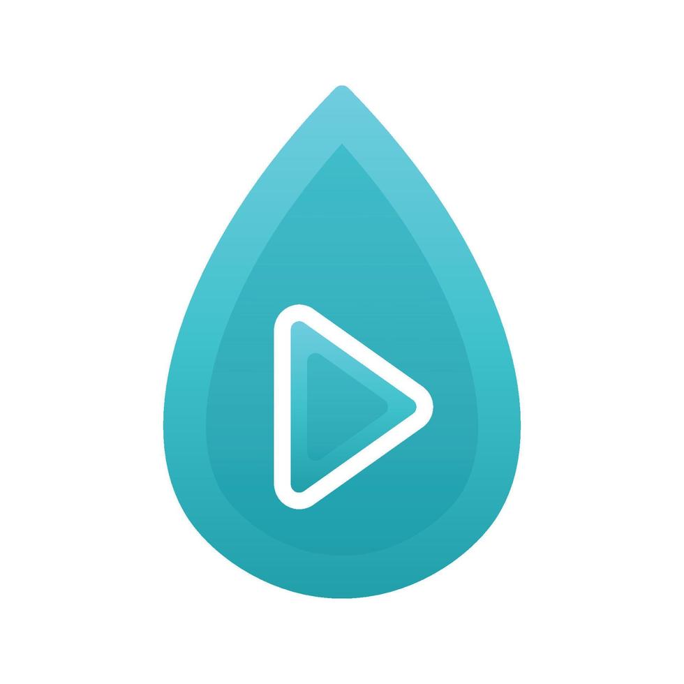 water spelen gradiënt logo ontwerp sjabloon pictogram vector