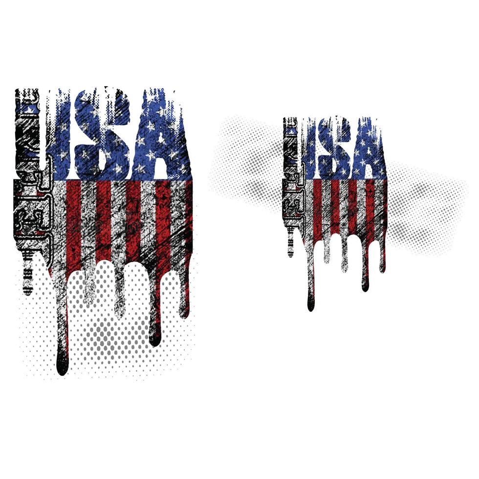 Amerikaanse vlag t-shirt vector