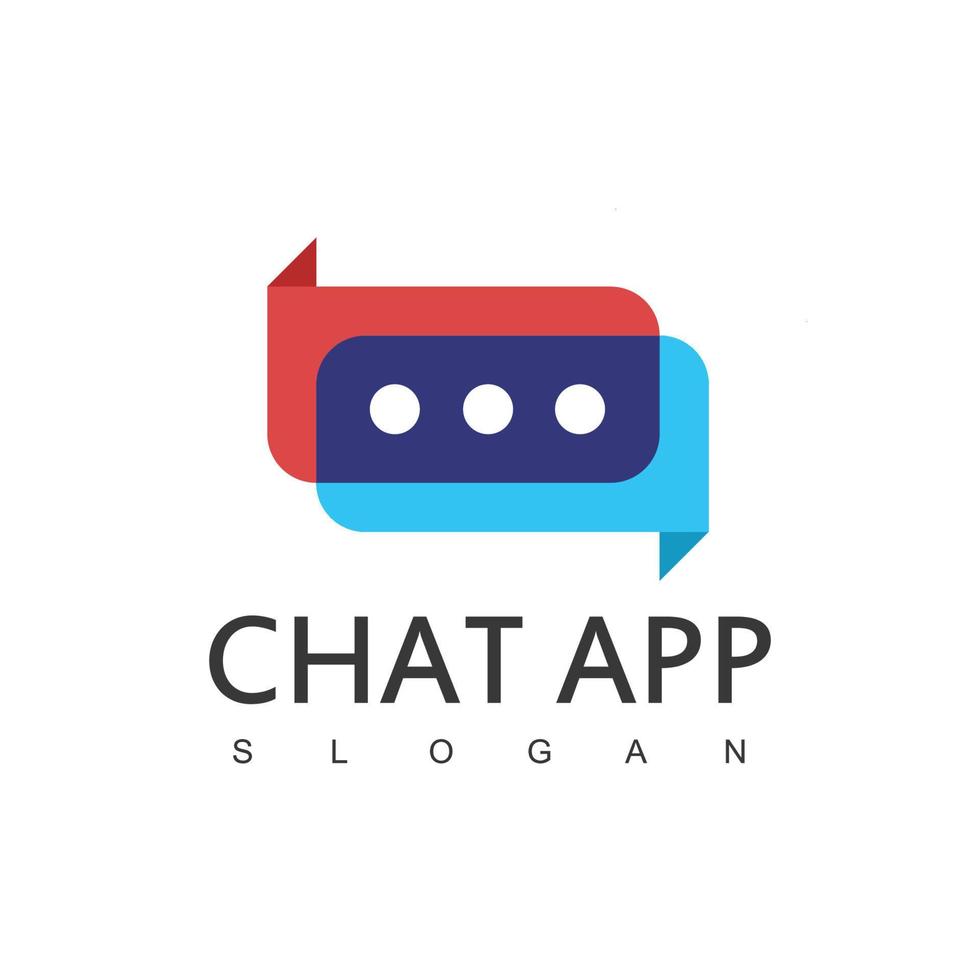 chat app logo ontwerp vector