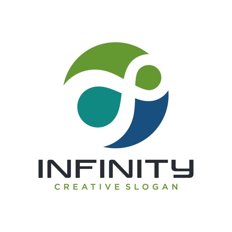 oneindig grenzeloos symboolpictogram of logo ontwerpsjabloon. corporate branding identiteit kleurrijke gradiënt vector