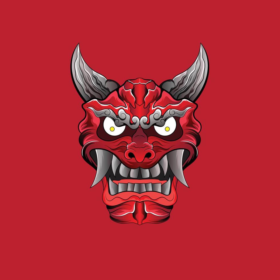 satan demon hoofd duivel illustratie vector