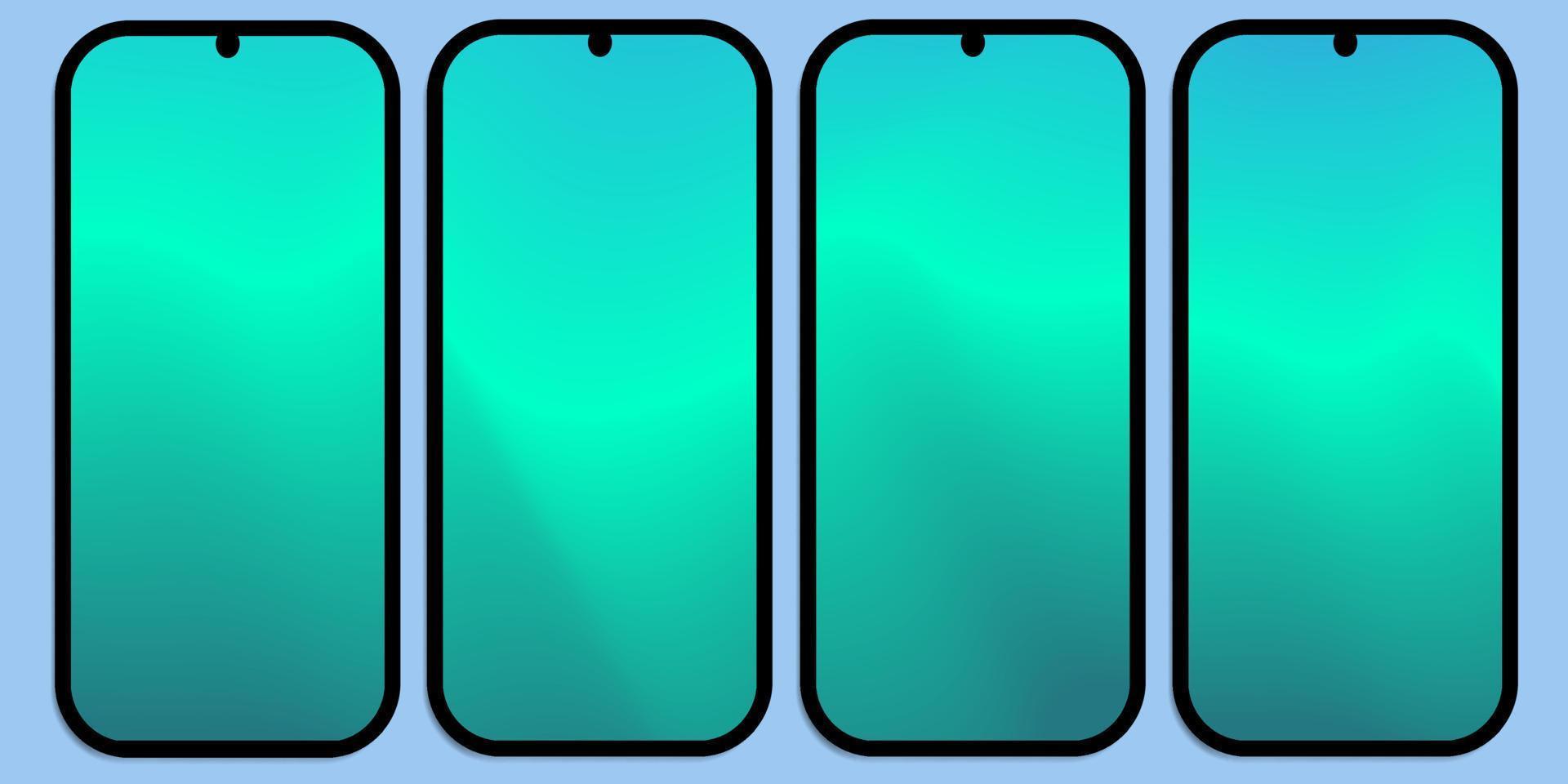 smartphone scherm mockup digitaal apparaat vectorillustratie vector