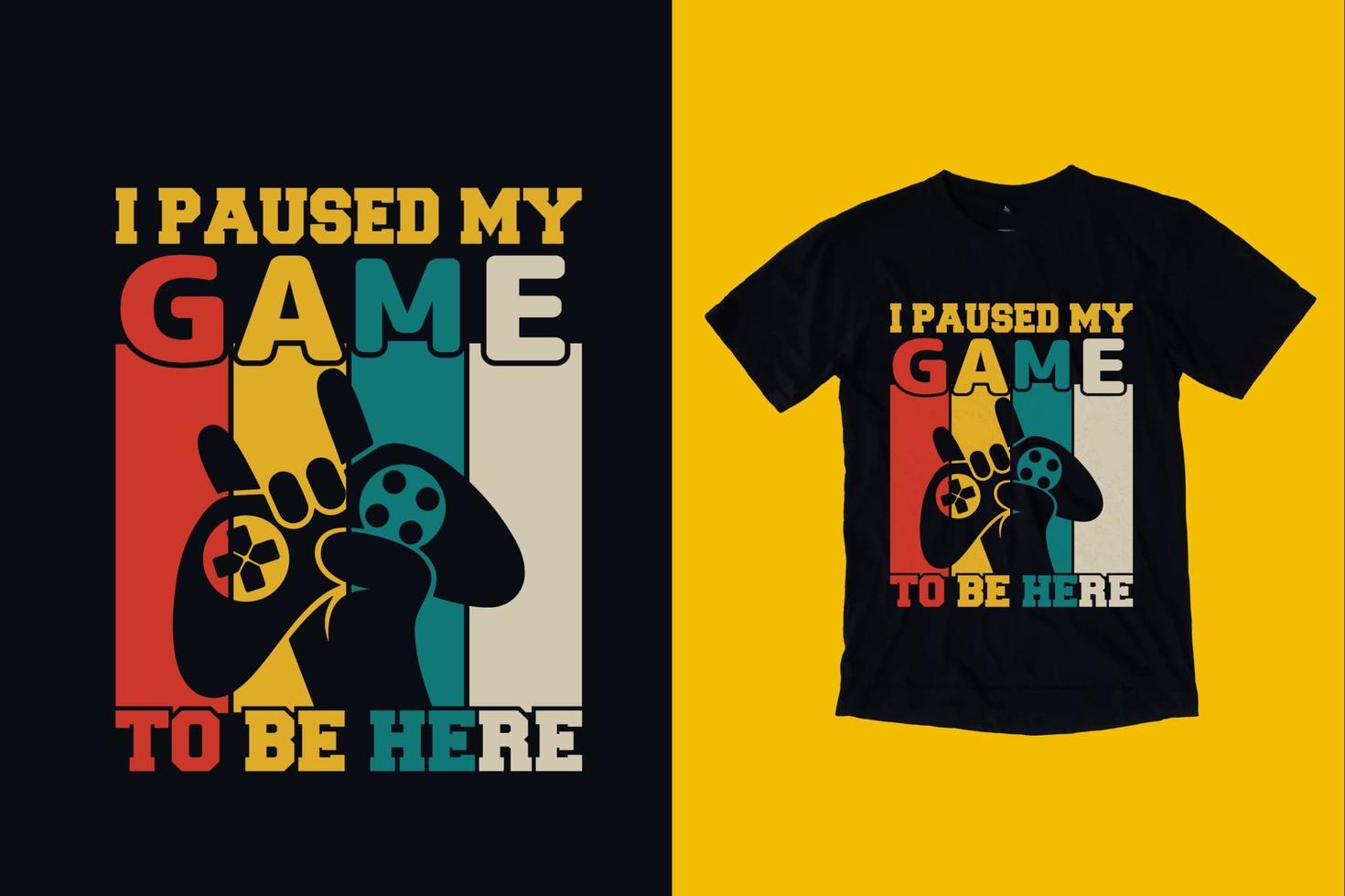 vintage gamer t-shirt ontwerp vector