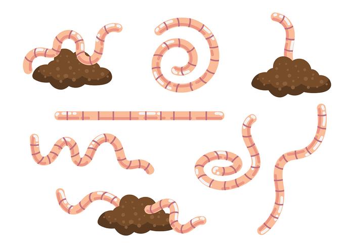 Gratis Earthworm Pictogrammen Vector
