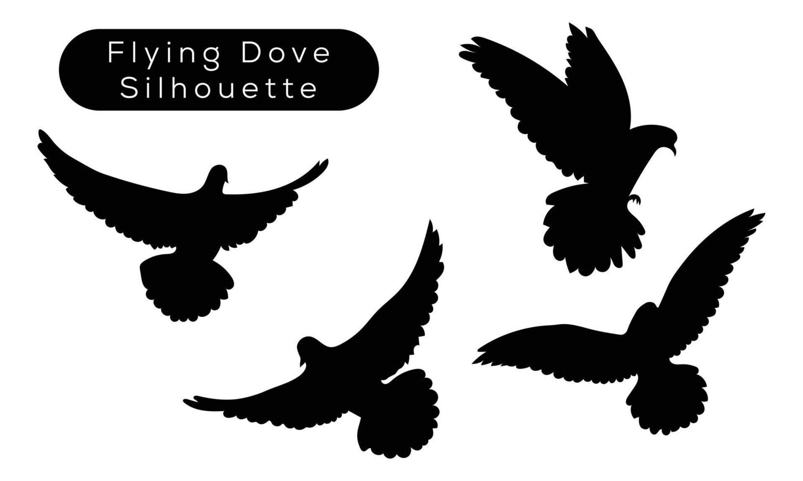 duif silhouet geïsoleerd op een witte achtergrond vectorillustratie. vector