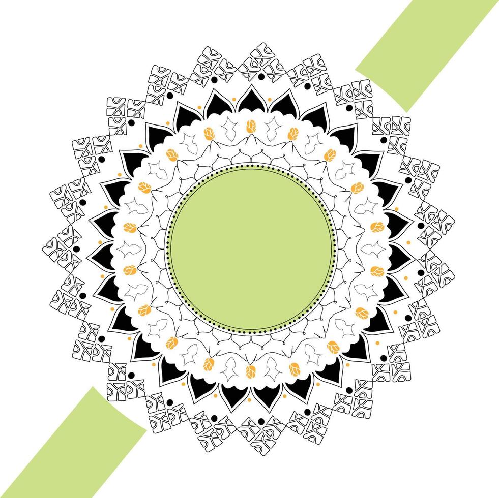 ronde creatieve mandala op witte geïsoleerde achtergrond. vector