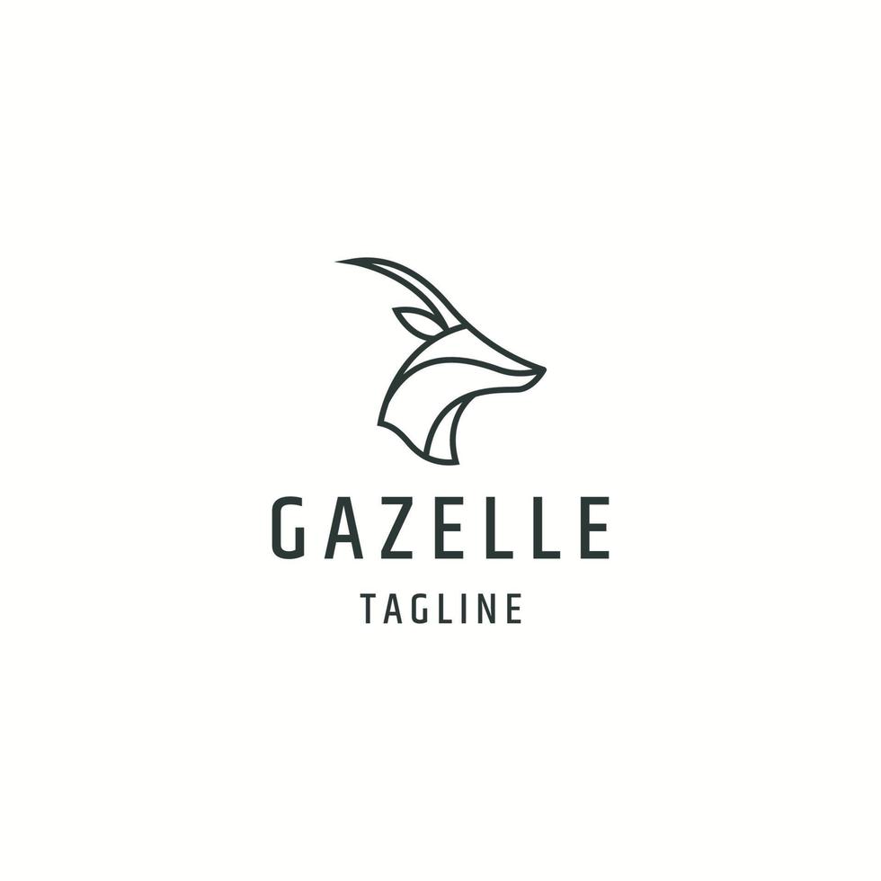 gazelle dier logo pictogram ontwerp sjabloon platte vectorillustratie vector