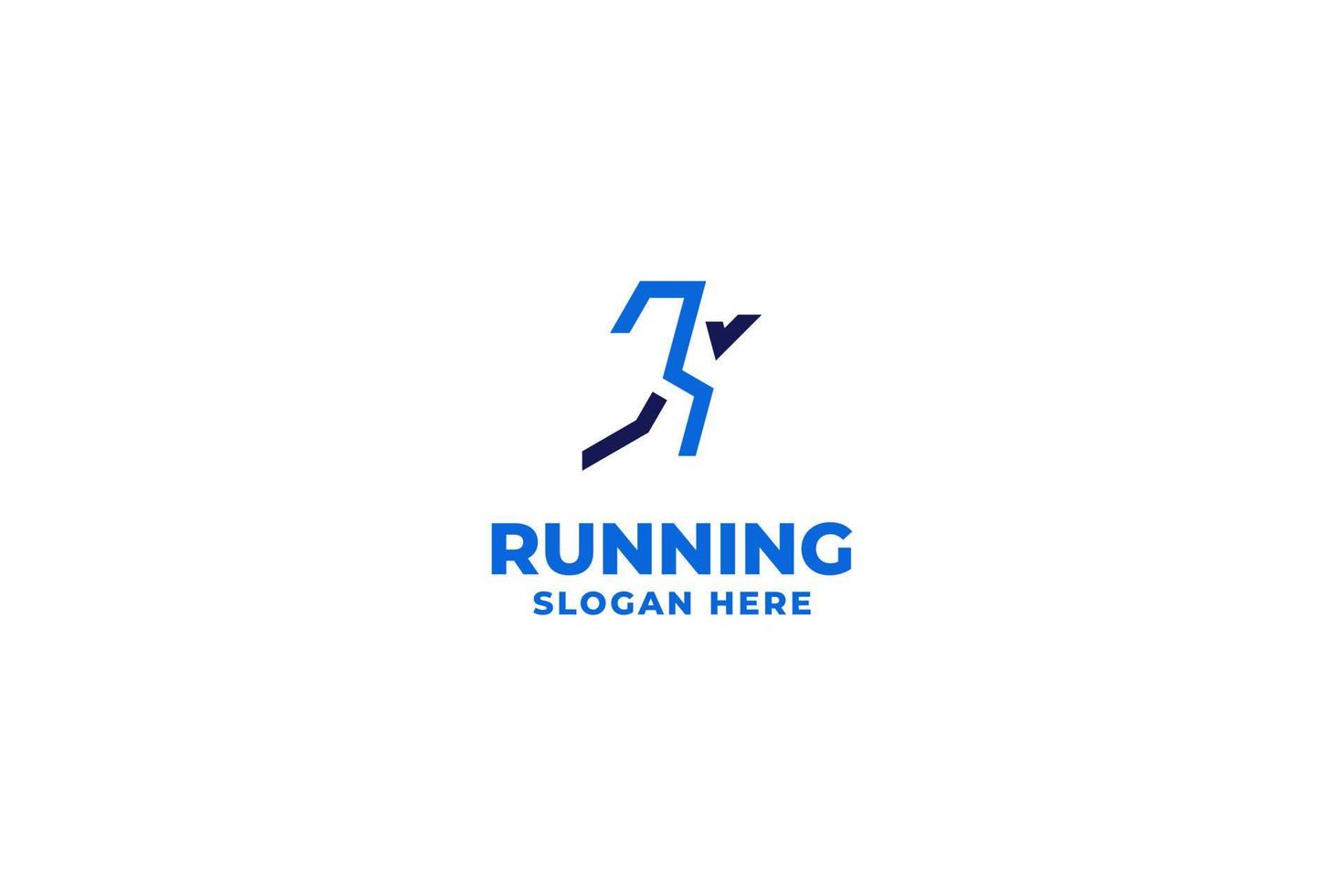 platte runner atleet pictogram logo ontwerp vector sjabloon illustratie