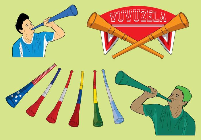 Gratis Vuvuzela Pictogrammen vector