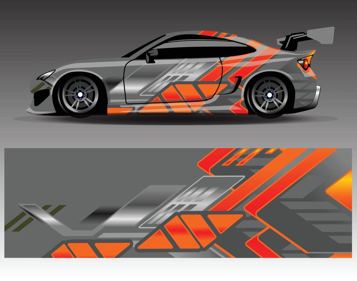 auto sticker grafische vector wrap vinyl sticker. grafische abstracte streepontwerpen voor racevoertuigen