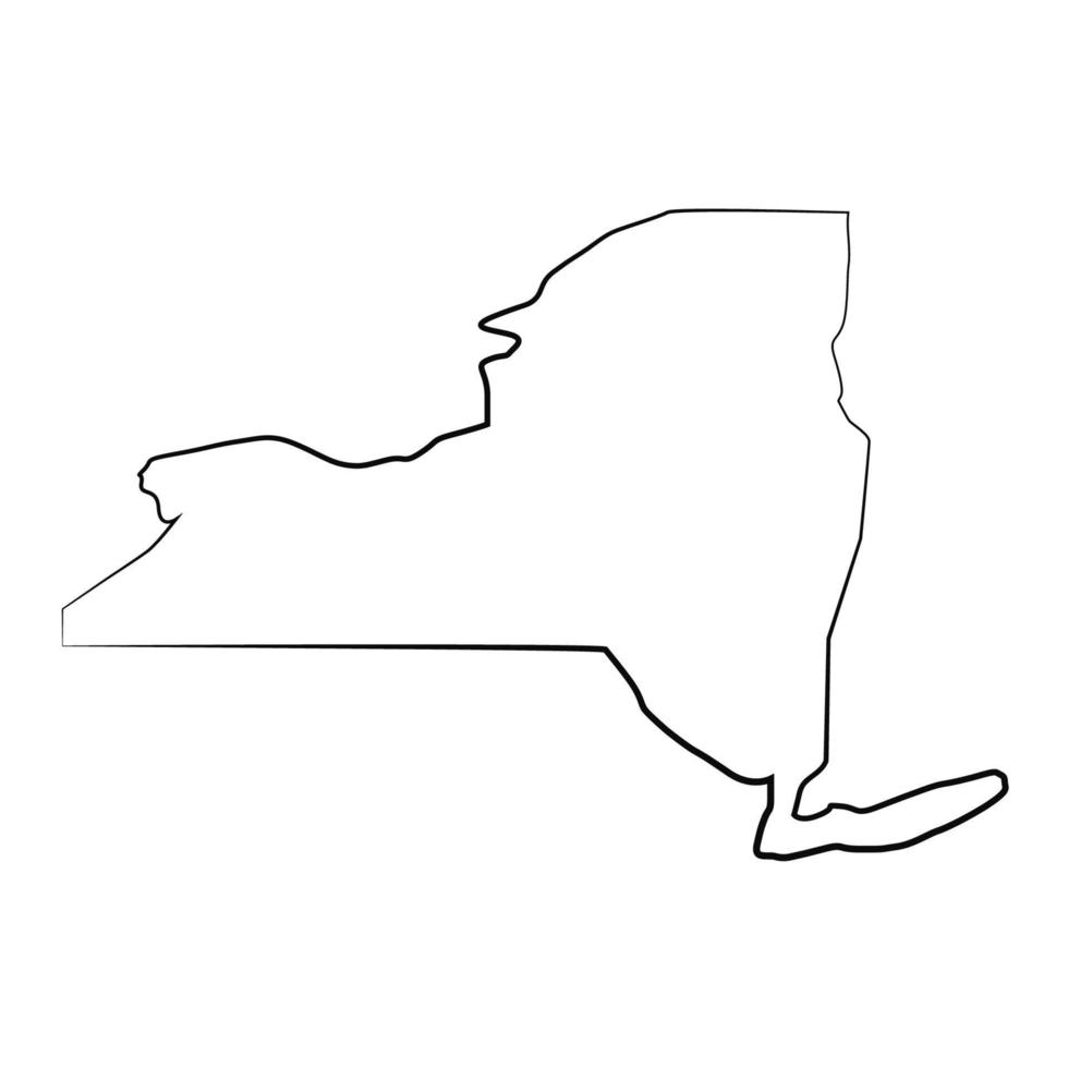 New York kaart geïllustreerd vector