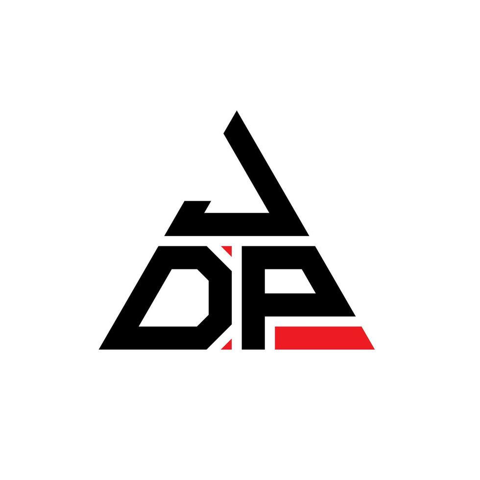 jdp driehoek brief logo ontwerp met driehoekige vorm. jdp driehoek logo ontwerp monogram. jdp driehoek vector logo sjabloon met rode kleur. jdp driehoekig logo eenvoudig, elegant en luxueus logo.